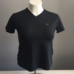 Nike Dri-Fit Short Sleeved V-Neck Black T-shirt